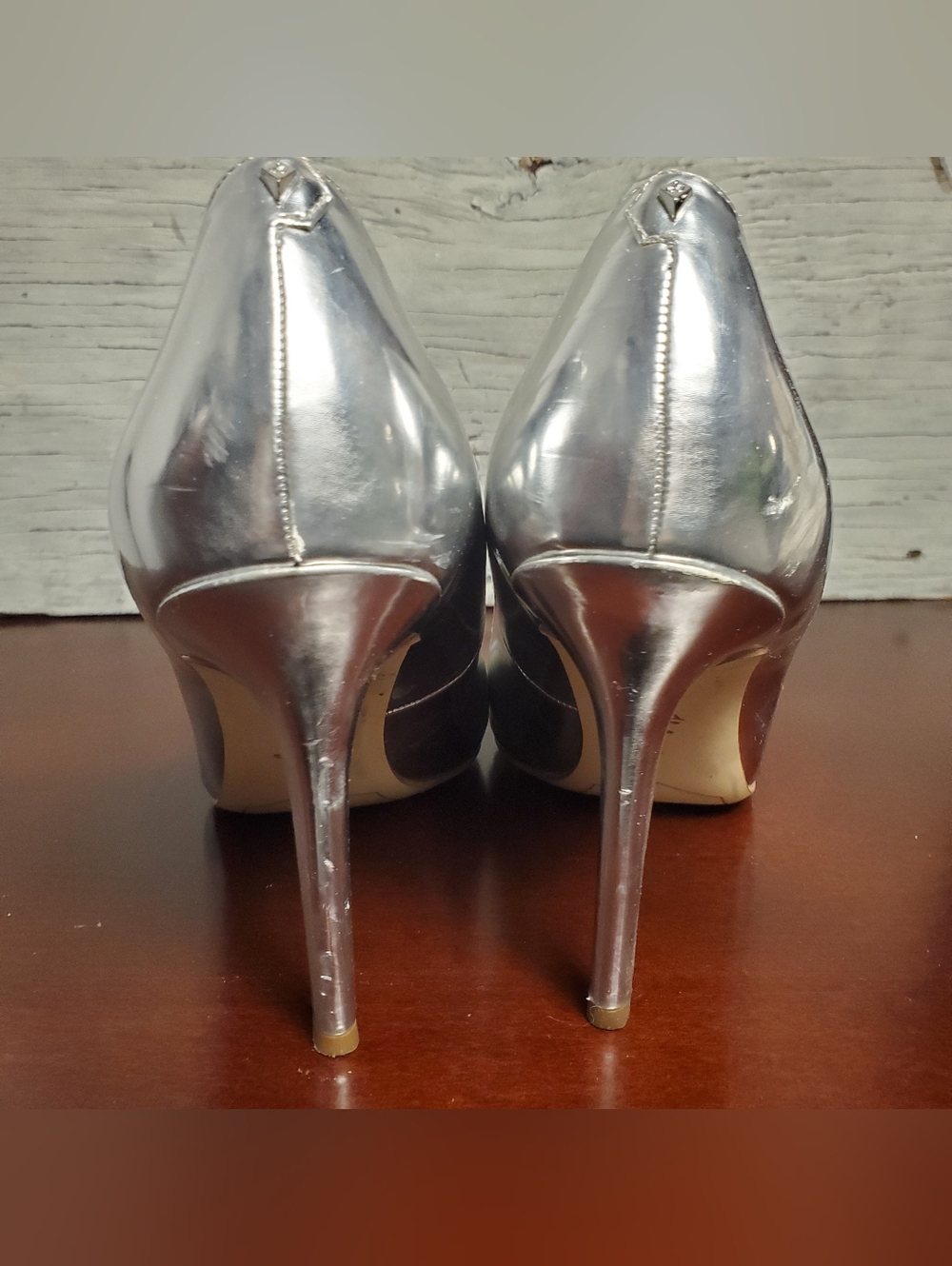 Sam Edelman Hazel Pointed Toe Pumps, Size: 10.5, Silver Metallic - Picture 5 of 11